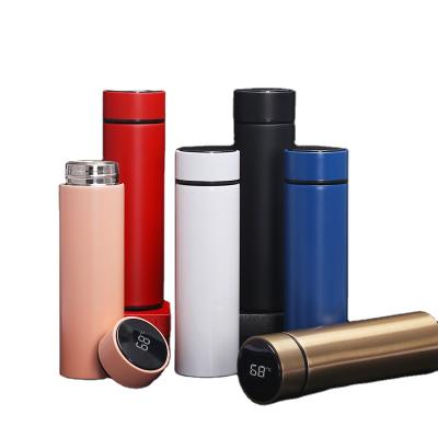 China PORTABLE size quality smart water bottle led temperature display thermos double wall led flask for sale