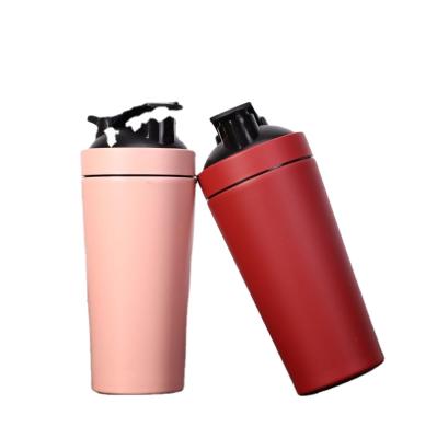 China Sustainable Wholesale High Quality Eco Friendly Custom Logo Gym Fitness Insulated Metal Wall Sports Double Running Shaker Bottle for sale