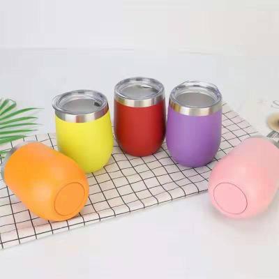 China Wholesale Disposable 12oz Metal Acrylic Thermal Egg Insulated Wine Cups For Bottles Stainless Steel Wine Cup for sale