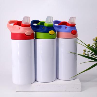 China 350ml 12oz Stainless Steel Sports Sipper Drinks Viable School Insulated Straw Sublimation Tumbler Cups Kids Thermo Water Bottle For Kids for sale