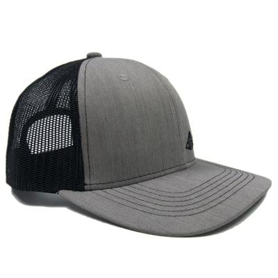 China OEM COMMON high quality gray cotton 6 ports unisex hats custom richardson mesh 112 mesh logo gorras nets embroidery panel hats for sale