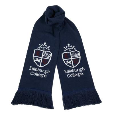 China Warm High Quality Unisex Beanie Scarves Warm High Quality Unisex Winter Navy Design Soccer Team Comfortable OEM New Product Sale Jacquard Scarf for sale