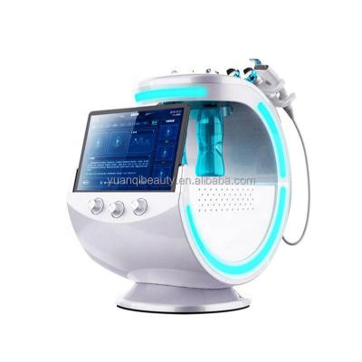 China Multi-function portable 7 in 1 hydra dermabrasion aqua acne peeling spa beauty machine skin analysis function for sale