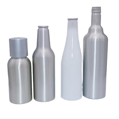 China High Quality Eco-friendly Silver Aluminum Bottle Color Printing Beer Bottle 200-1000ml for sale