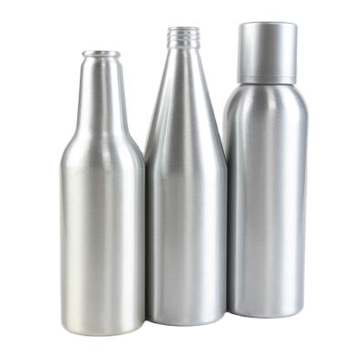 China 2021 Silver Aluminum Drink Bottle Eco - Friendly Aluminum Wine Bottles With Screw Cap for sale