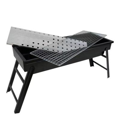 China New Design Folding Black Grill Garden Camping Portable Folding BBQ Grills Outdoor Folding Grill for sale