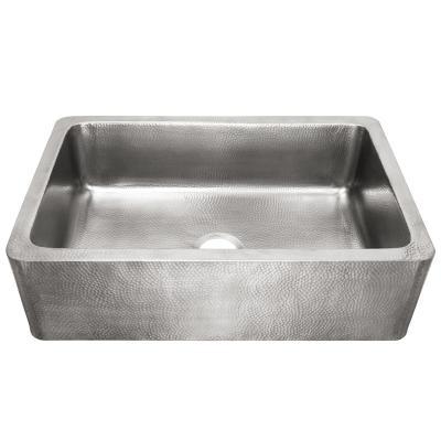 China Without Faucet Farmhouse Apron Crafted White Copper Sink In Polished for sale