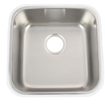 China Without Faucet Undermount Stainless Steel 17-7/8 in. Single Bowl Bar Sink for sale