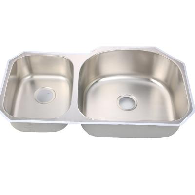 China Without faucet 32 ​​x 20 in. Stainless Steel Under Mount Double Bowl Kitchen Sink for sale