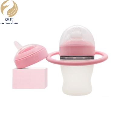 China BPA Free Standard150ml Food Grade Silicone Student Sippy Cup Dolphin Shape BPA Free for sale