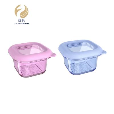 China Best Freshness Preservation 100ML Silicone Travel Cube Reusable Baby Food Storage Containers for sale