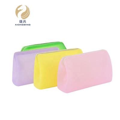 China Lady Toiletry Bag Silicone Cosmetic Bag, Travel Makeup Bag, Fashion Customized Lady Zipper OEM CN; GUA SCB001 for sale