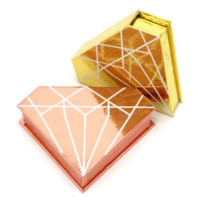 China Custom Recyclable Golden Paper Box Logo Printed Shopping 3D Mink False Eyelash Box Cardboard False Eyelashes for sale