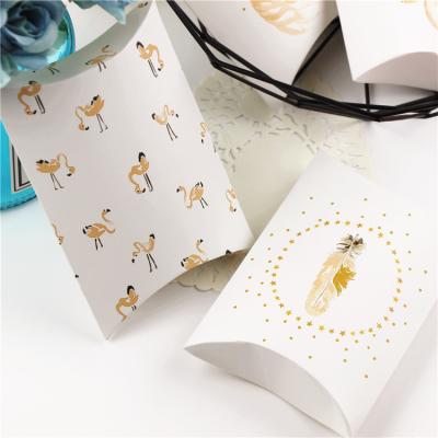 China Recyclable Factory Direct Selling Custom Make Colorful Pillow Boxes Kraft Paper Pillow Box for sale