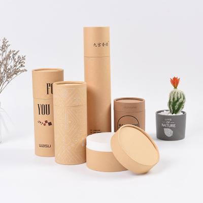 China Custom Clear Packaging Box Recyclable Factory Direct Logo Cylinder Round Box Shopping Cardboard Box for sale