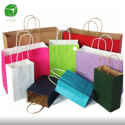 China China Logo Printing Quality Recyclable Garment Kraft Paper Craft Paper Shopping Gift Packaging Bag Recyclable Custom Drawstring With Paper Handles for sale