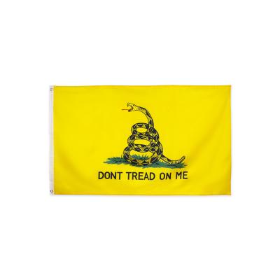 China Hanging Flag Manufacturer In Stock 90*150cm Yellow Snake Gadsden Flag Dont Tread On Me Flag for sale