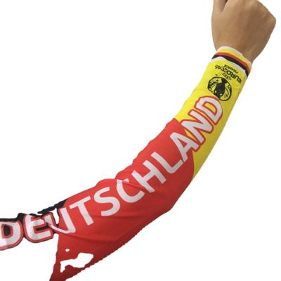 China Antibacterial Soccer Fans Cheering 32 Country Flags For 2021 Football Team Flag Stitched Arm Sleeve for sale