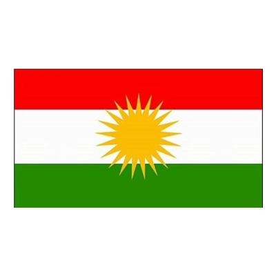 China Hanging 14*21cm Custom Made 100% Polyester Kurdistan Flags,Wholesale Hand Waving Kurdistan National Flag for sale