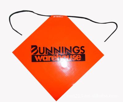 China FLYING custom printed PVC red orange vinyl staff wire safety locator flag for sale