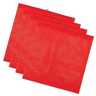 China Custom Printed STEERING GAS Staff Marking Orange 36s Thickness PVC Vinyl Safety Flag for sale