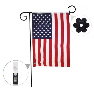 China 3 parts manufacturer custom diy polyester garden flags, wholesale garden flag set for sale