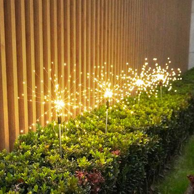 China H45cm Firework Starburst Dandelion Portable Stake Light Motion Sensor Outdoor Street Garden Decorative Led Solar Light for sale