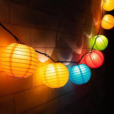 China Waterproof Decorative wedding light Hanging Outdoor Lantern 10 Nylon Lantern Fairy String Lights for Party Holiday Bedroom for sale