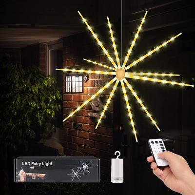 China 8 mode remote control Indoor and outdoor Battery Powered Waterproof Firework hanging med Starburst Lights for party home decor for sale