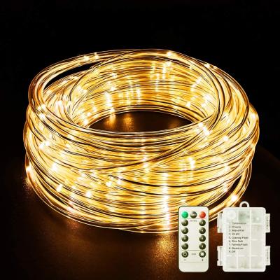 China RGB Remote Control Fairy String Lights 100LED Waterproof LED Rope Lights Outdoor for Bedroom Patio Halloween and Christmas Decor for sale