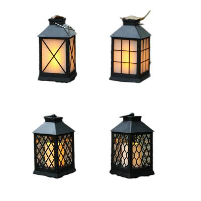 China Kanlong solar indoors and outdoors to decorate plastic lantern light with glass window and plastic candle for sale