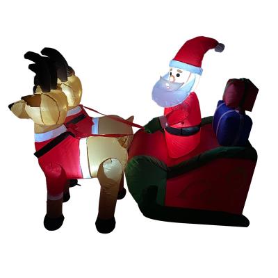 China Kanlong christmas yard decoration inflatable santa reindeer outdoor garden decoration lights with led lights for sale