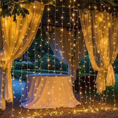 China Pine Needles Hanging Decoration Magictec 300 Led Curtain Christmas Wreath Outdoor Indoor Wall Christmas Wreaths With Light for sale