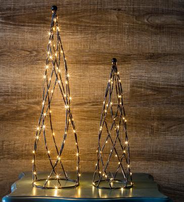 China Kanlong H20in nordic black indoor as christmas tree metal Cone table light with 60LED for sale