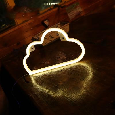 China New Style Cloud Shape Led Hanging Neon Lamp Usb And Battery Operated Led Neon Sign for sale