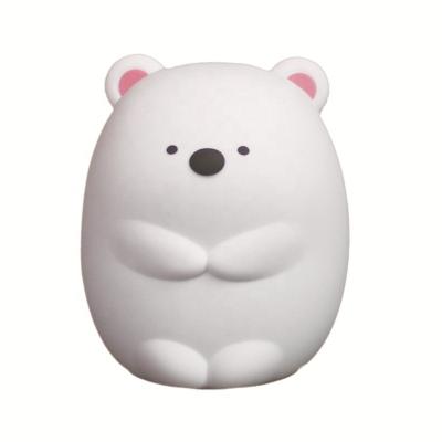 China Novelty baby room lighting USB RGBW cute animal lamp 3D silicone bear night light for Valentine kids gift for sale