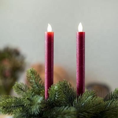 Chine Le clignotement mince de bougie de Kanlong S/2 de lumière d'église d'anniversaire sans flammes à piles décoratif électrique de Noël a mené la bougie de chandelle à vendre