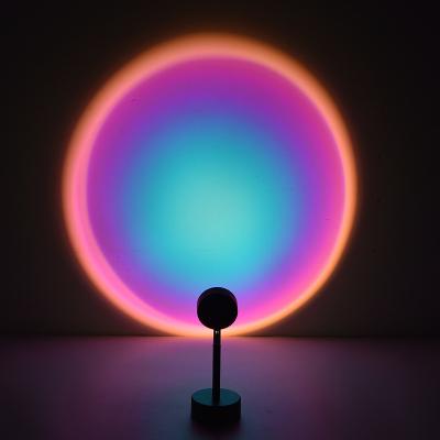 China Luz negra de la puesta del sol de la carga de la lámpara de mesa USB de proyección de la lámpara del arco iris de la luz del sol moderna interior del art déco para la decoración casera en venta