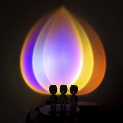 China Rainbow Sunset Light Projector Lamp Atmosphere Led Night Lamp Romantic Desk Lamp for Home Room Background Wall Decor for sale