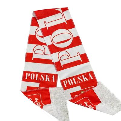 China Custom Digital Printing Long Heat Transfer Polyester Football Scarf for sale