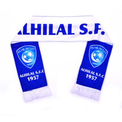 China Long Digital Printing Polyester Heat Transfer Soccer Scarf for sale