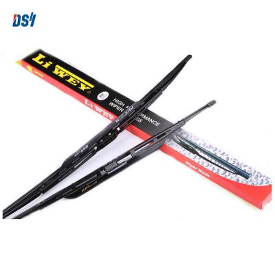 China 100% Natural Rubber+SPCC Cold Rolled Newest Design Dongguan DSY 100 Steel Metal Frame Wiper Blade With Spoiler Fit For Left Hand And Right Hand Drive for sale