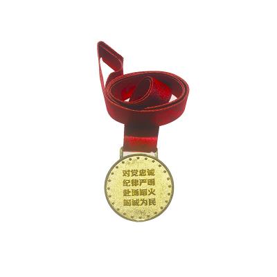 China China Custom Double 3D Logo Sports Award Medal With Sublimation Ribbon Lanyard Personalized Medallions Copper Plated Medal for sale