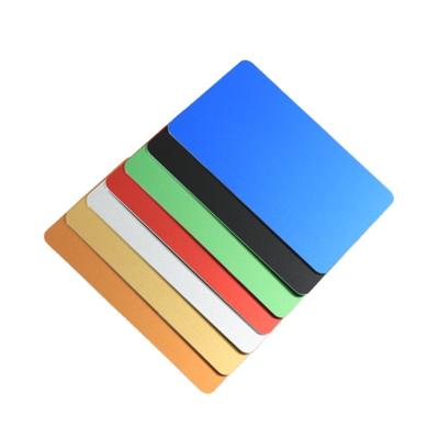 China Europe China High Quality Custom Brushed Metal Business Card Anodized Aluminum Name Card Printing for sale