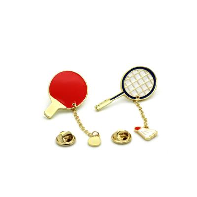 China Worldwide high quality custom metal ping pong sport lapel pin for sale