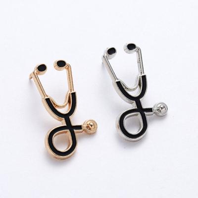 China Worldwide Custom Colored Metal Stethoscope Lapel Medical Pins for sale