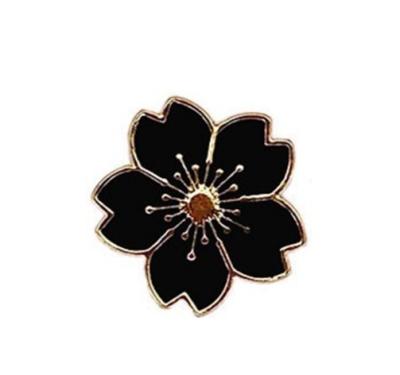 China Worldwide Custom Colored Flower Metal Lapel Pin for sale