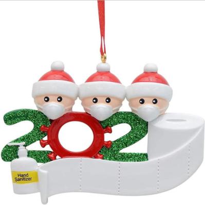 China 2020 Global Hot Sales 3D Cartoon Style Low Price Soft PVC Santa Family Christmas Ornaments Tree Decoration for sale