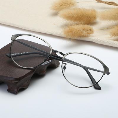 China For Myopia / Glass Half Frame Fashion Filter JR52018 Optical Ray Frame Blue Metal High Quality Brand New Models For Myopia 2021 for sale