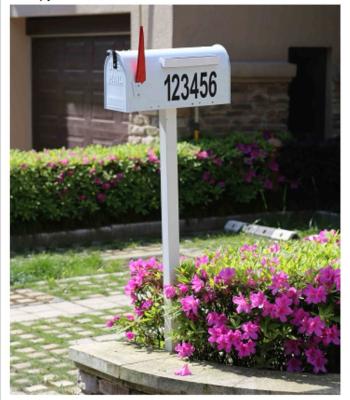 China American Stand Style Metal Mailbox with LED Solar House Number on Both Sides for sale